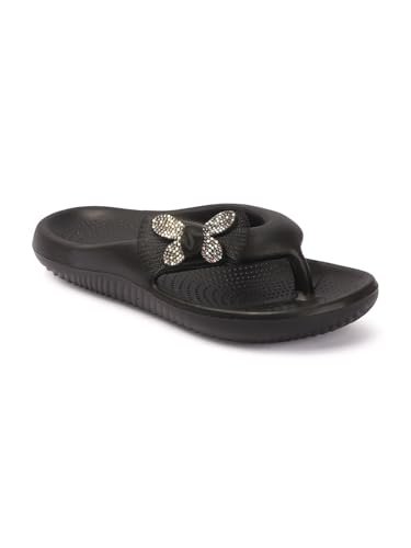 Sukun womens Sukun Rib_05 Women’s Soft Anti-skid Flip-flops Flip-Flop