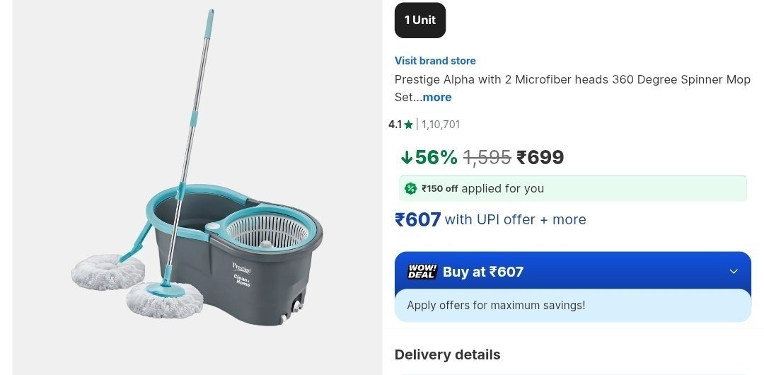 Prestige Spin Mop Set .