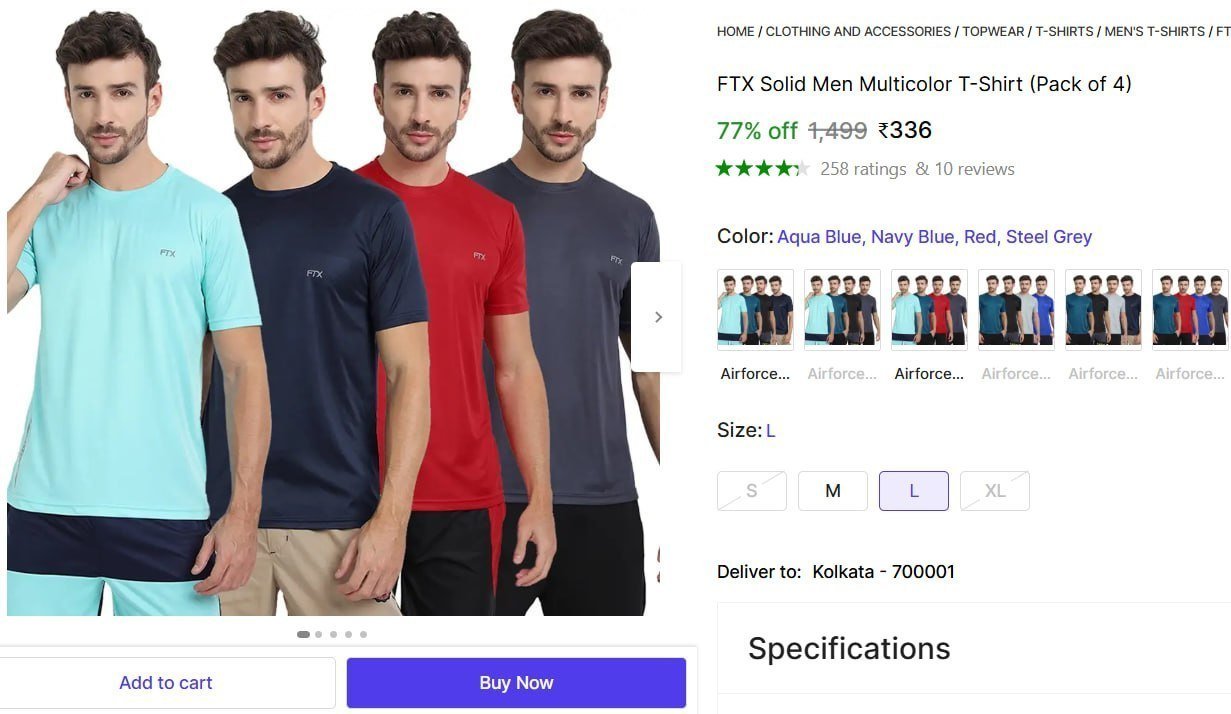 FTX Solid Men Multicolor T-Shirt Price in India - Buy FTX Solid Men Multicolor T-Shirt online at Shopsy.in