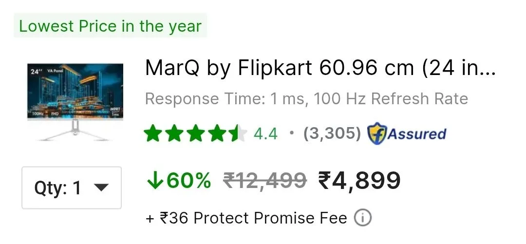 MARQ Monitor at Rs.4899