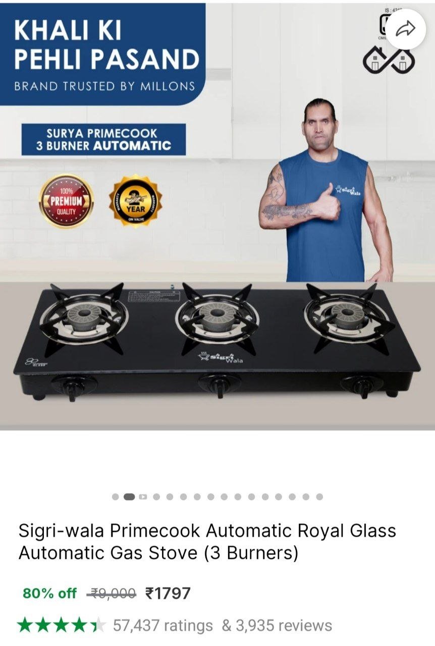 Sigri-wala Primecook Automatic Royal Glass Automatic Gas Stove Price in India - Buy Sigri-wala Primecook Automatic Royal Glass Automatic Gas Stove online at Shopsy.in