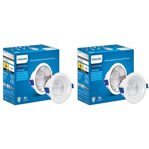 PHILIPS 12 Watt Round Spot Light,pack