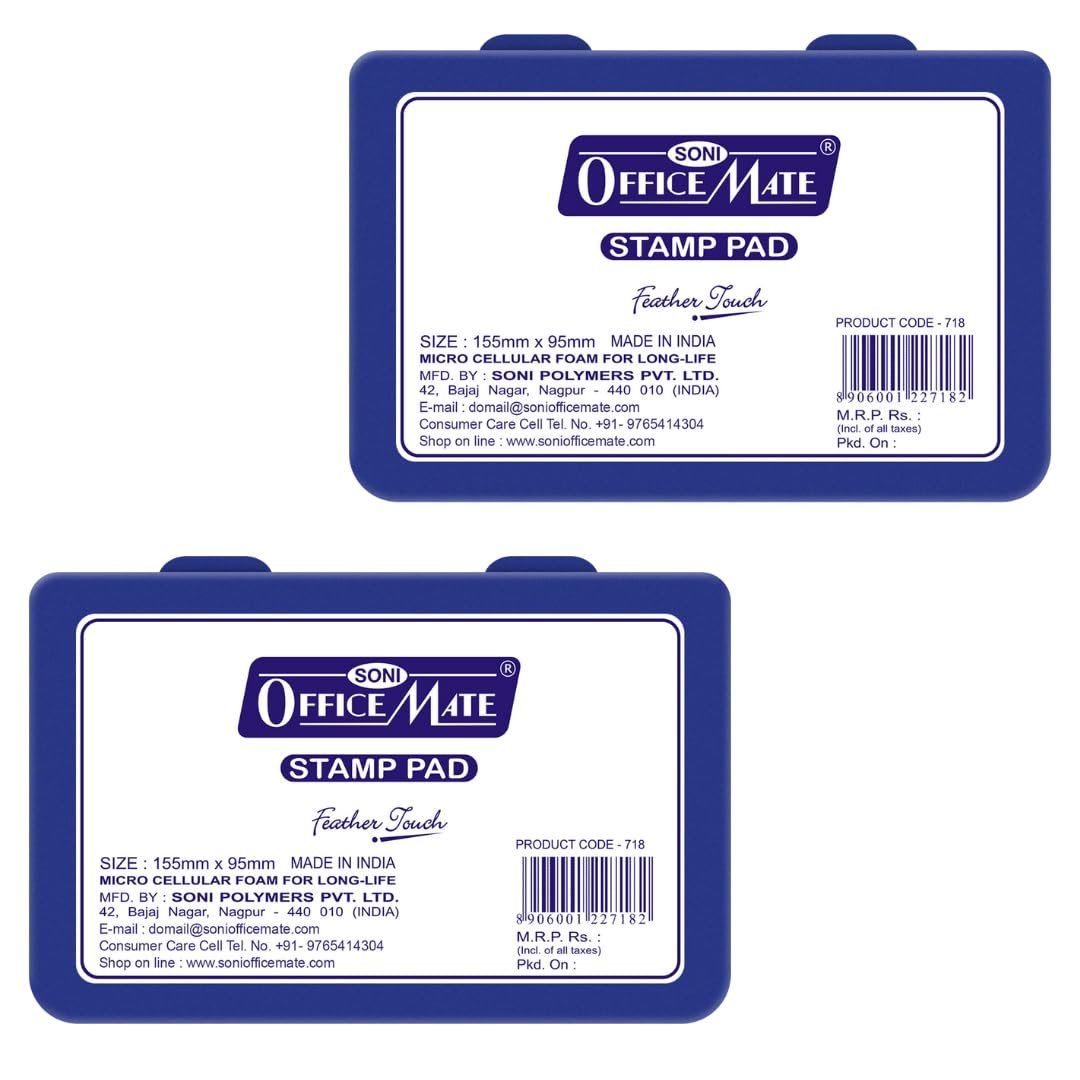 Soni Officemate Large Stamp Pad – Blue