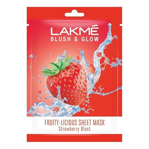 LAKMÉ Blush & Glow Strawberry Sheet Mask, 25 Ml