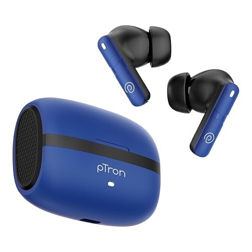 pTron Bassbuds Blaze In-ear TWS Earbuds W/ 13mm