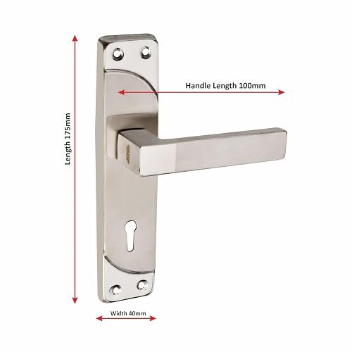 Milton 7 Inch Stainless Steel Two Tone Mortise Lock Set