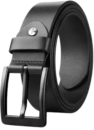 Elegant Genuine Leather Belt for Men, Stylish Waist Accessory for Professional, Casual and Business Outfits