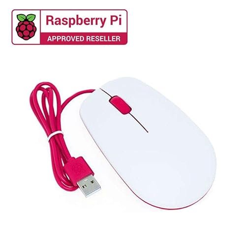 Official Raspberry Pi Mouse | Optical USB Mouse, 3-Button Design, Comfortable Ergonomic Grip, Compatible with All Raspberry Pi Models & Desktop Computers