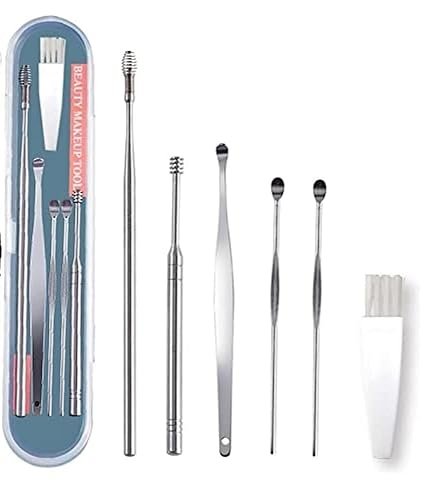 Ear Wax Cleaner Resuable Ear Cleaner Earpick Tool Set with Storage Box Ear Wax Remover Tool Kit with Ear Curet
