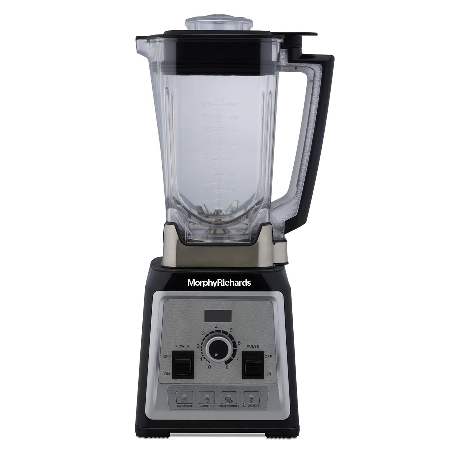 Morphy Richards Stainless Steel,Plastic,Acrylonitrile Butadiene Styrene (ABS) Storm Blend 1000W Blender|8 Step Speed Control With Separate Pulse Key|4 Preset Menu|2 Years Warranty|Black And Silver