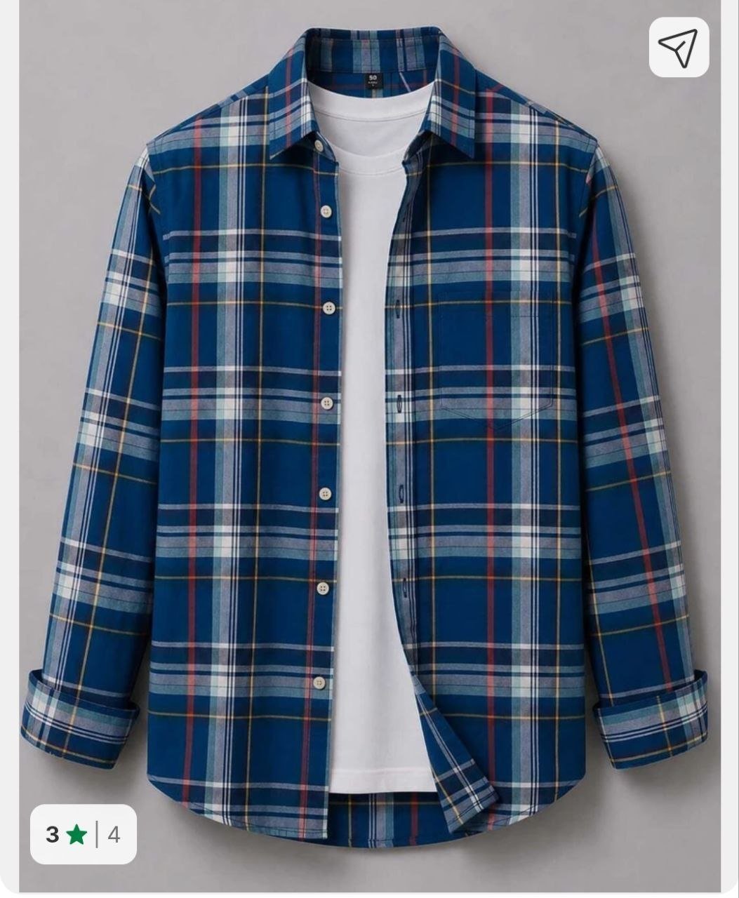 Mens' Checked Shirt now at the lowest price @ 433 📈✅