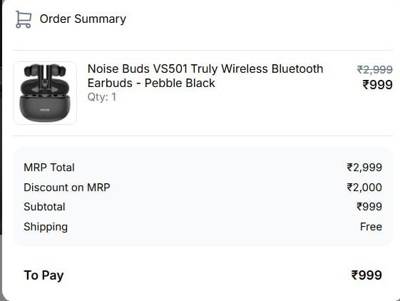 Noise Buds VS501 Truly Wireless Bluetooth Earbuds