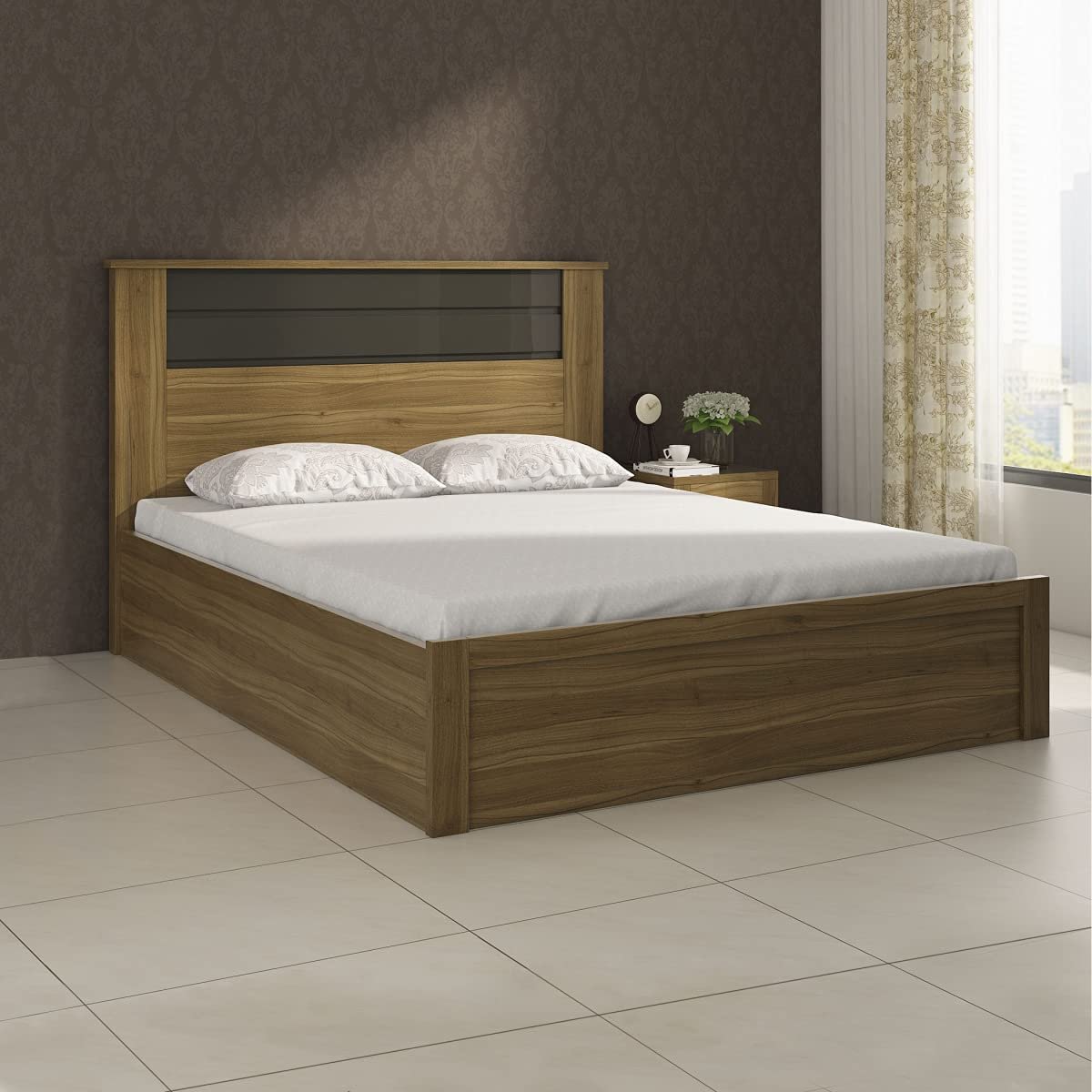 Home Centre King Size Bed with Hydraulic Storage ,250 with HDFC CC.
