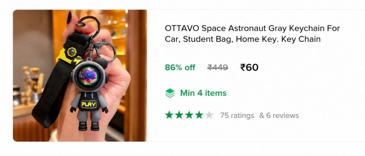 Space Astronaut Keychain