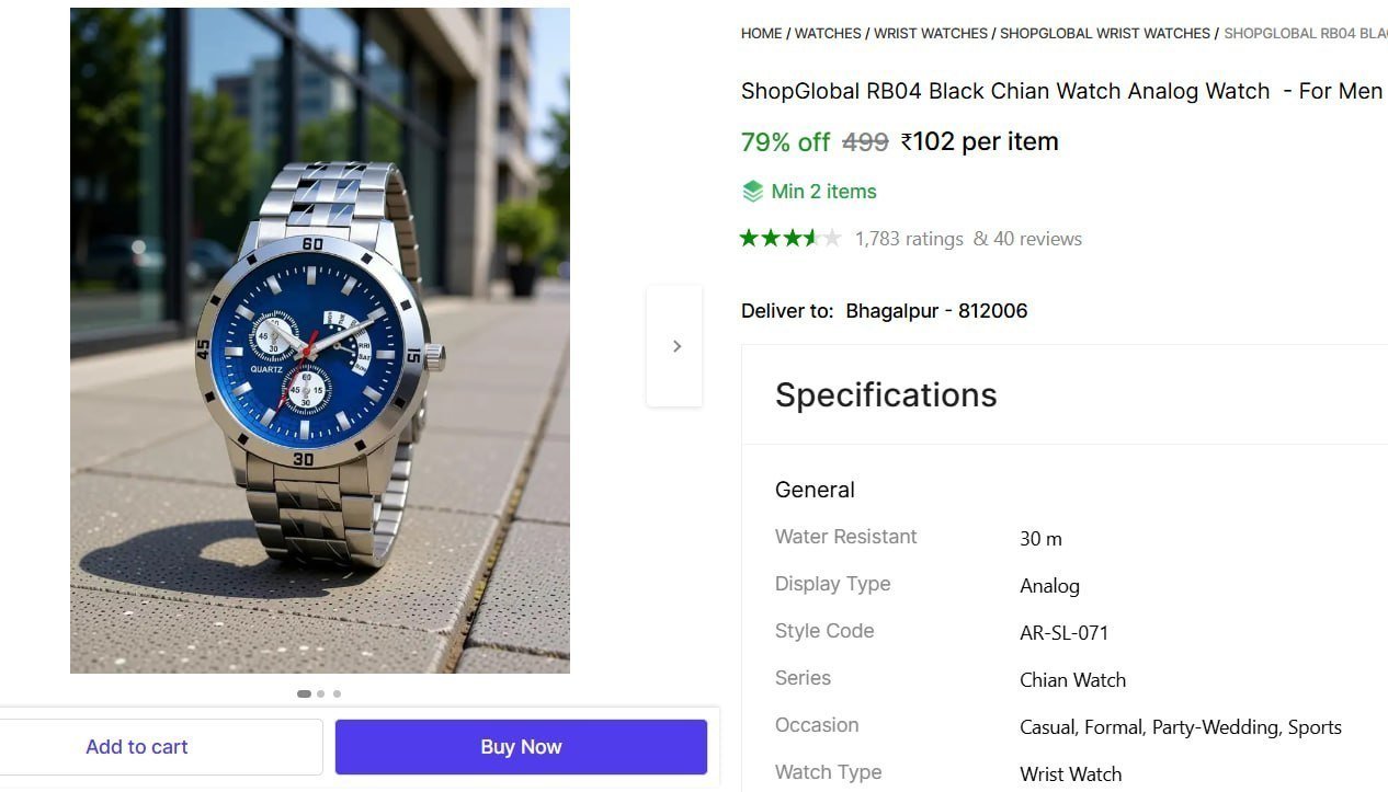 Analog Watch - For Men