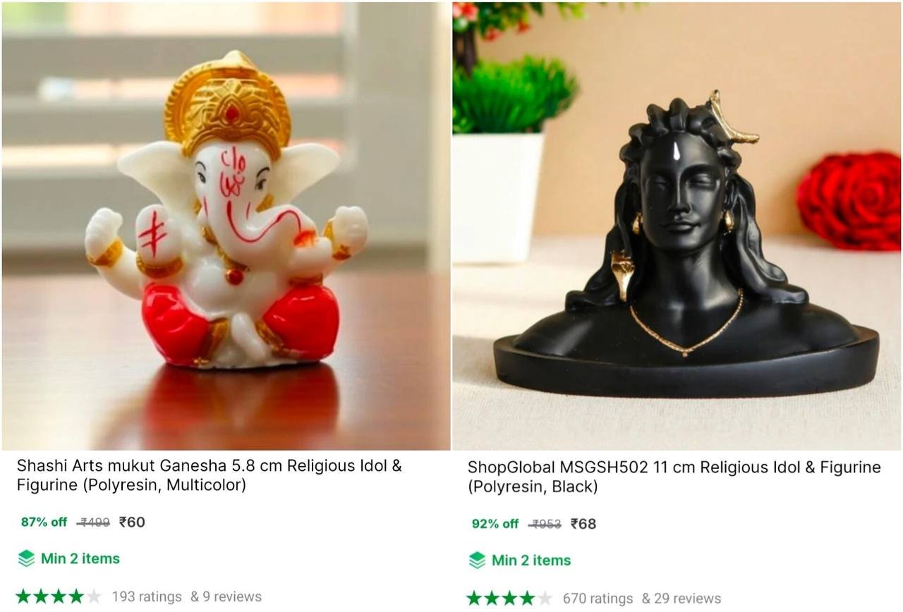 shashi arts mukut ganesha 5 8 cm religious idol figurine
