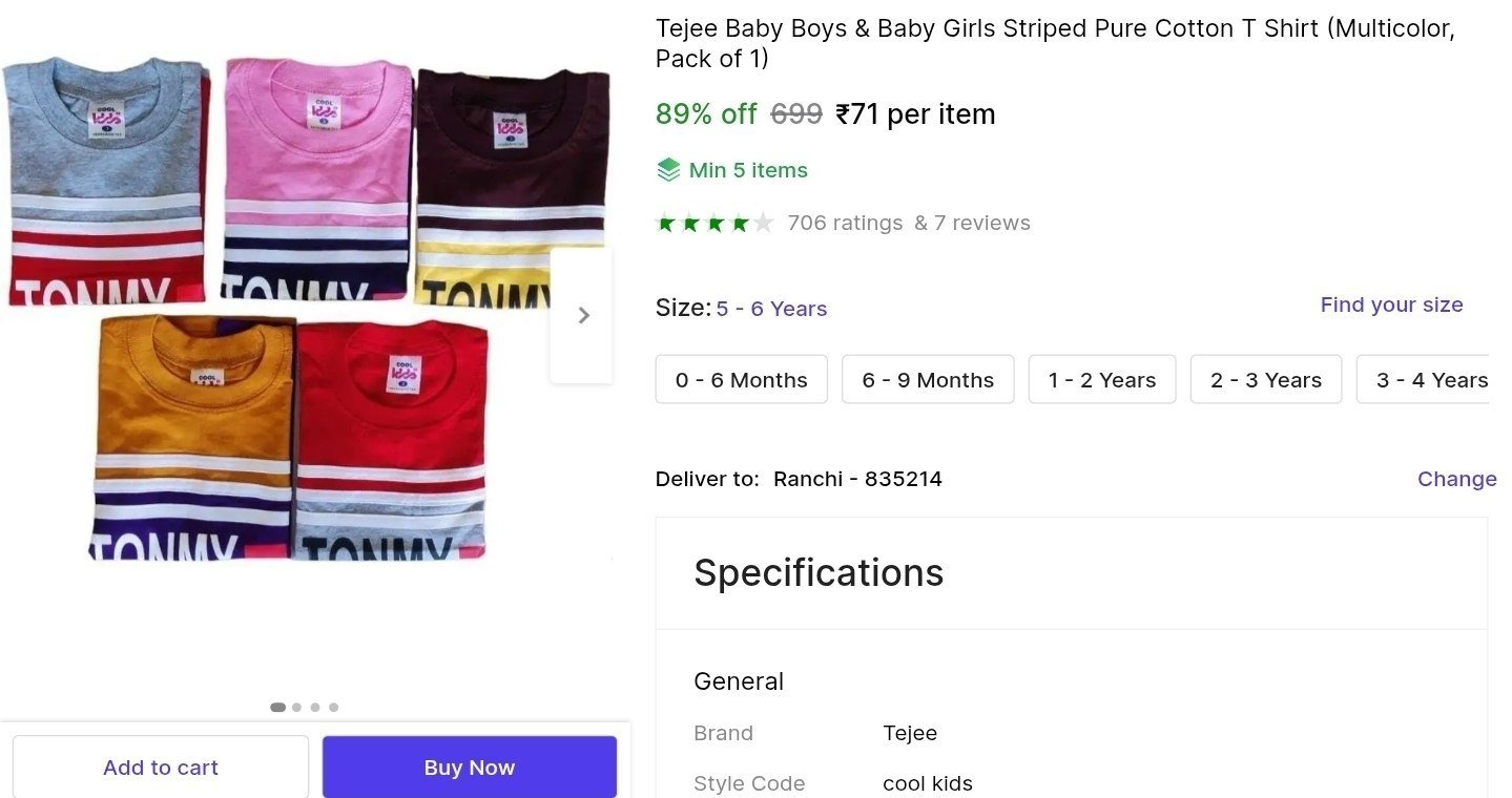 Tejee Baby Boys & Baby Girls Striped Pure Cotton T Shirt Price in India - Buy Tejee Baby Boys & Baby Girls Striped Pure Cotton T Shirt online at Shopsy.in