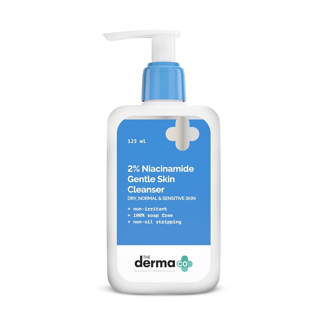 The Derma Co 2% Niacinamide Gentle Skin Cleanser for Sensitive, Dry, Normal Skin - 125 ml @ 164/
