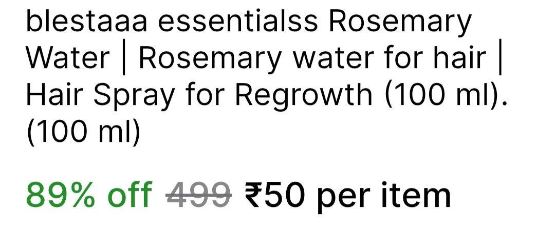 blestaaa essentialss Rosemary Water | Rosemary water for hair | Hair Spray for Regrowth (100 ml). Price in India - Buy blestaaa essentialss Rosemary Water | Rosemary water for hair | Hair Spray for Re