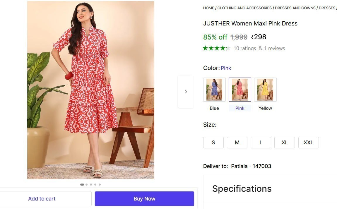 Women Maxi Pink Dress