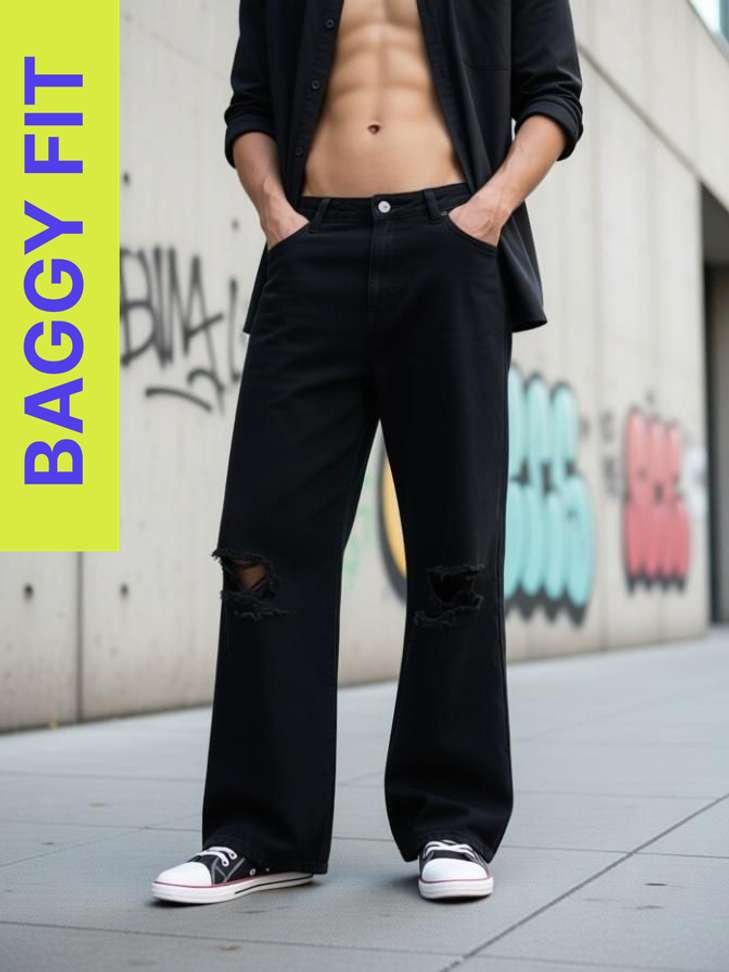 Jeancherry Jogger Fit Men Black Jeans