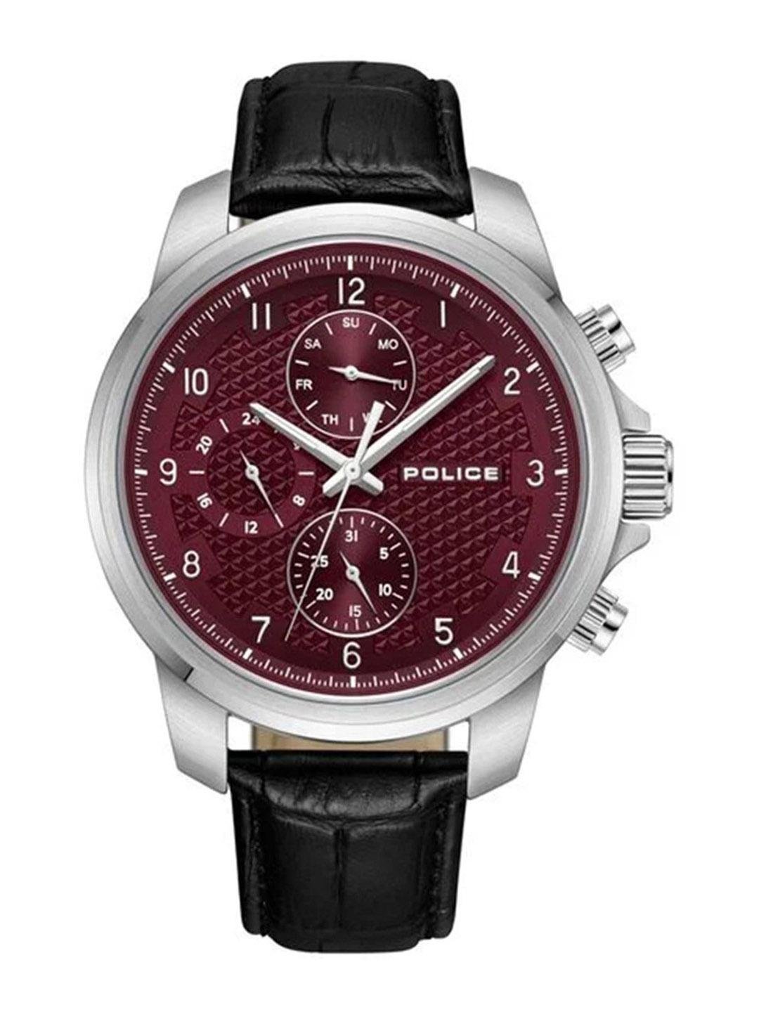 Buy Police Multifunction Analog With Maroon Dial Watch For Men   Plpewjf0021502 -  - Accessories for Men