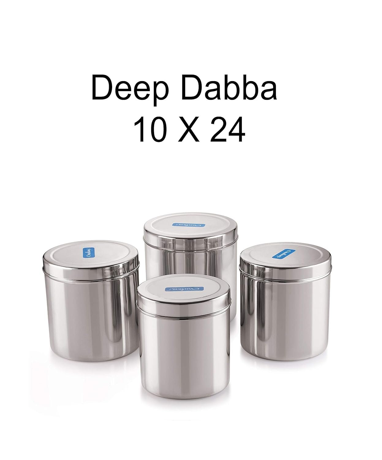 neelam Stainless Steel 17, 22 Gauge Deep Dabba, 6100 ml, Dur...