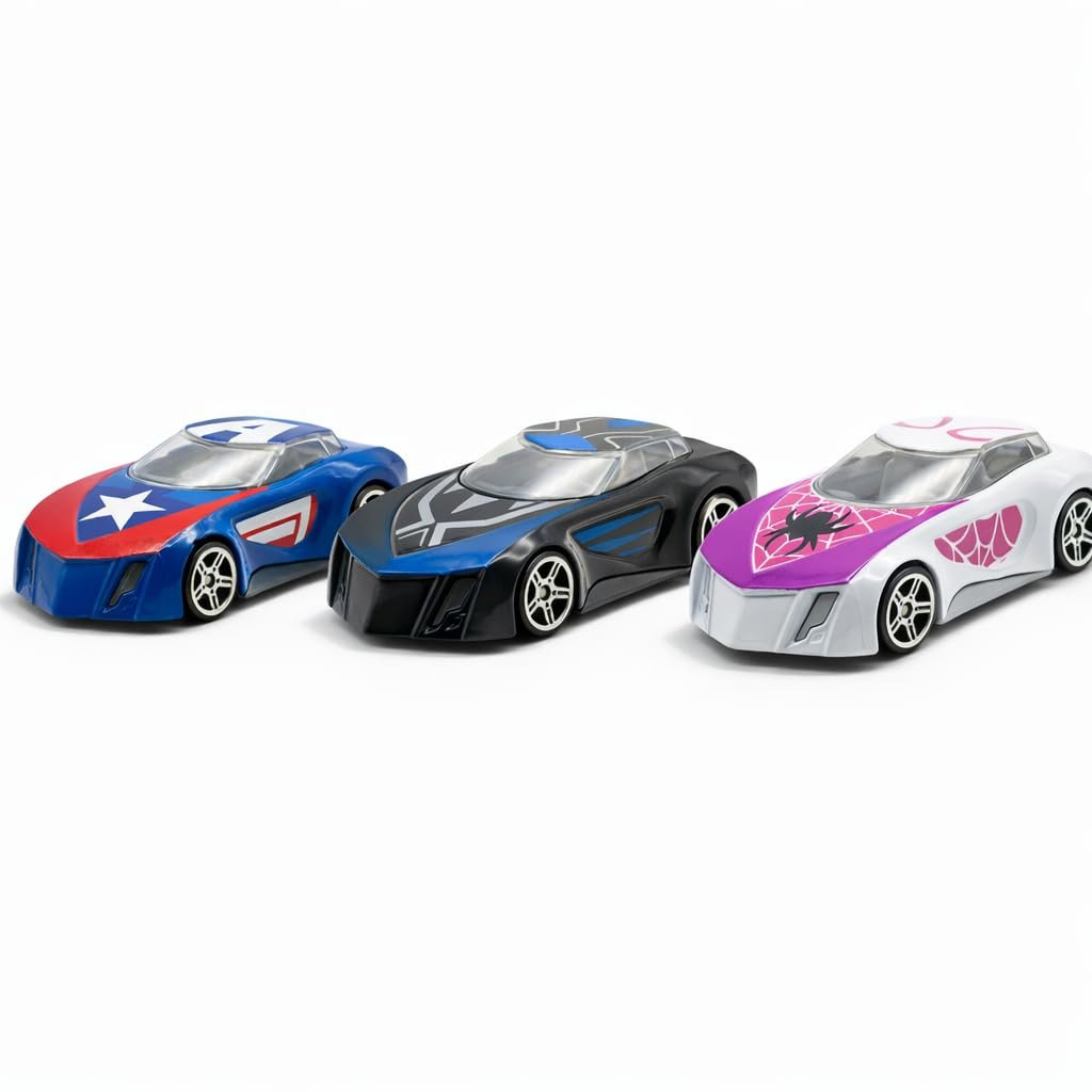Marvel Go Collection | Rapid Racer | Iron Man, Spider-Man & Doctor Strange | 3-Pack | 1:64 Diecast Toy Vehicles | Ages 3 and Up | Collect Them All