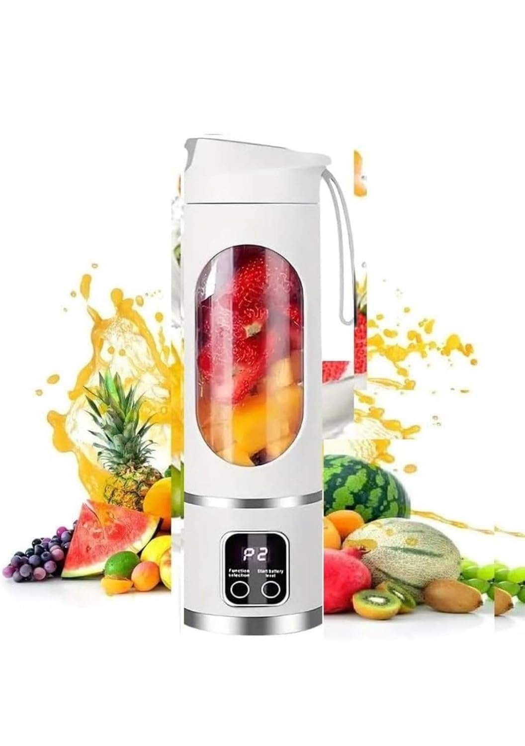 Portable Juicer Mixer Blender for Juices, Smoothies, Cold Coffee, Rechargeable 10 Blades Bottle Juicer Smoothie Maker, Fruits Mixer Grinder for Home, Office, Gym, Travel, 450ML