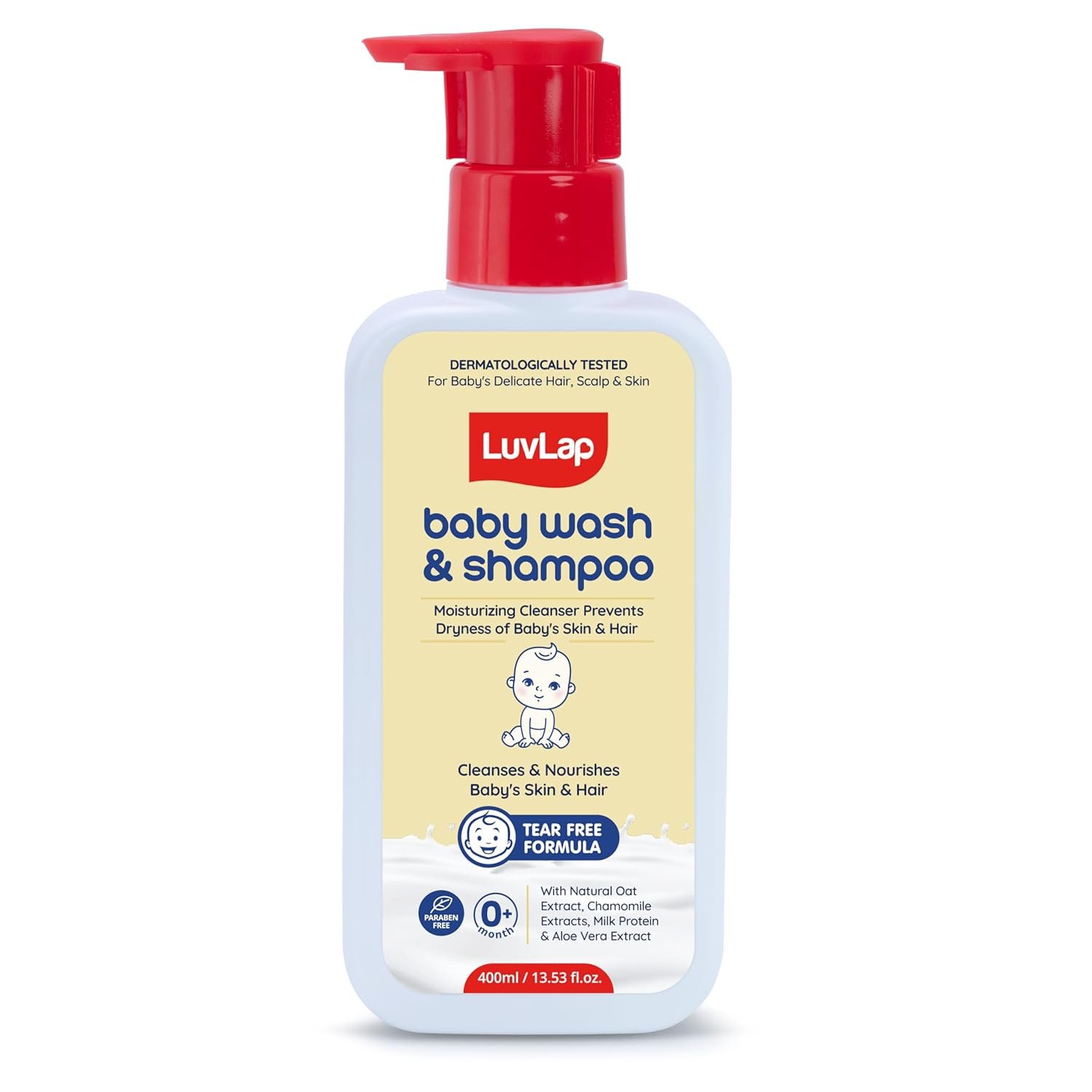 LuvLap Baby Wash & Shampoo -400ml