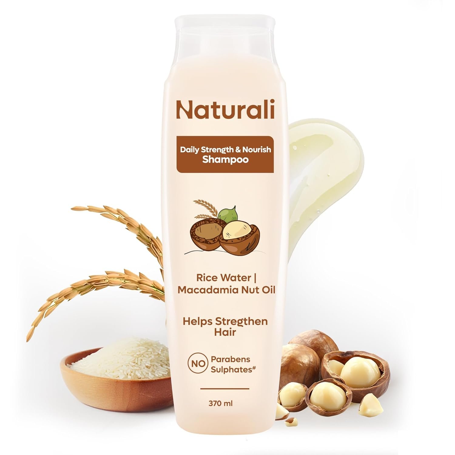 Naturali Rice Water Shampoo for Frizzy and Dry Hair