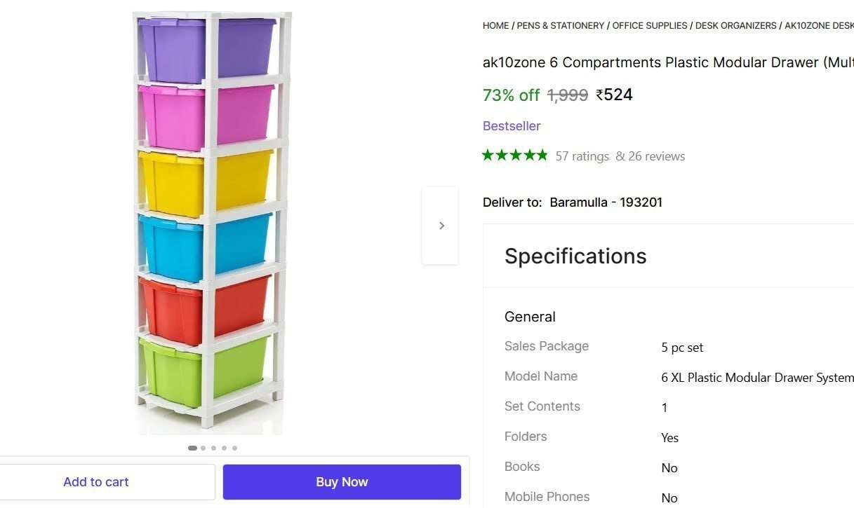 ak10zone 6 Compartments Plastic Modular Drawer Price in India - Buy ak10zone 6 Compartments Plastic Modular Drawer online at Shopsy.in