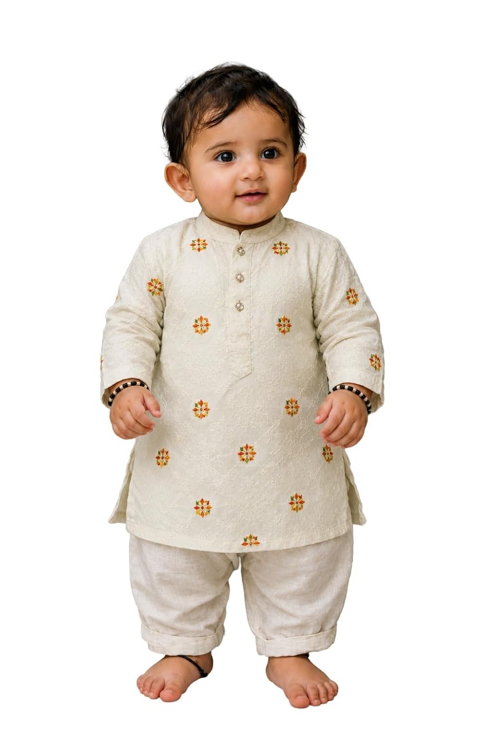 GLE® Rayon Blend Embroidered Kurta For Boys (3-4 Years)