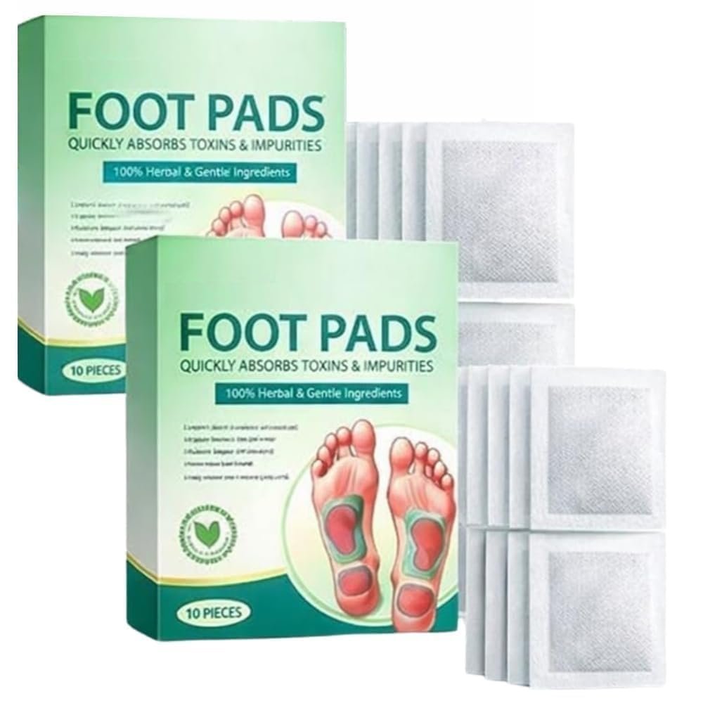 Foot patch (PACK OF 2) (5 Pice Each) Herbal And Gentle Ingredient Detox Foot Pads, Natural Ingredients for Sleep Aid, Pain Relief, Toxin Removal with Bamboo Vinegar and Acupoint Micro-Massage Technolo