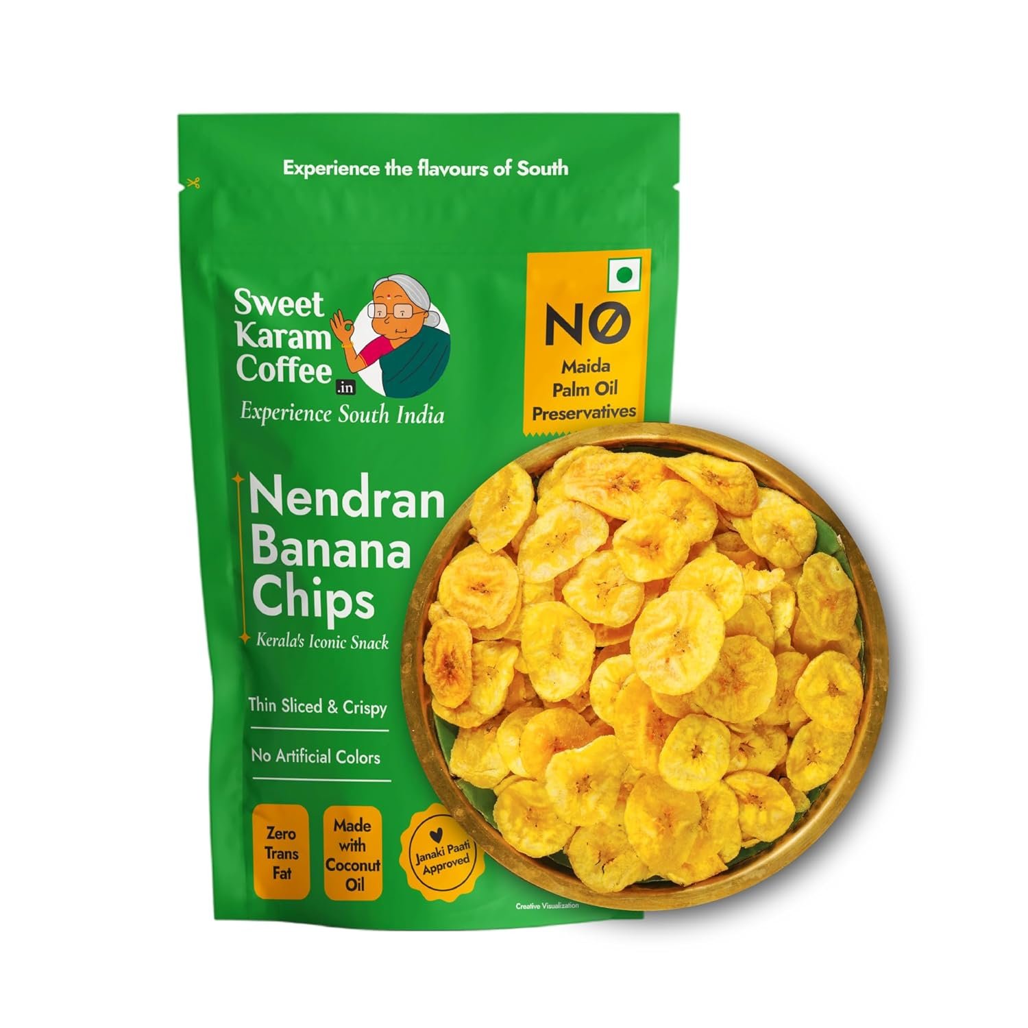 Sweet Karam Coffee Nendran Banana Chips – 200 grams @ 100/