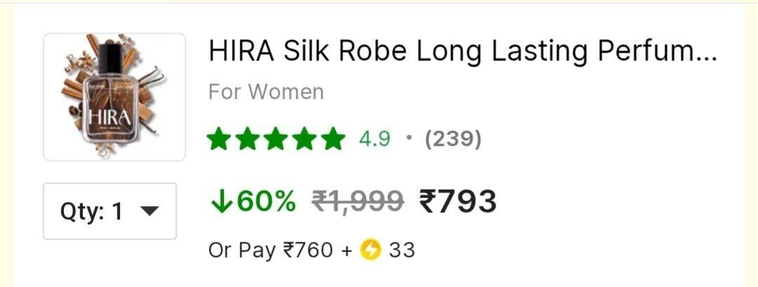 HIRA Oak & Smoke Long Lasting Perfume, 50ml