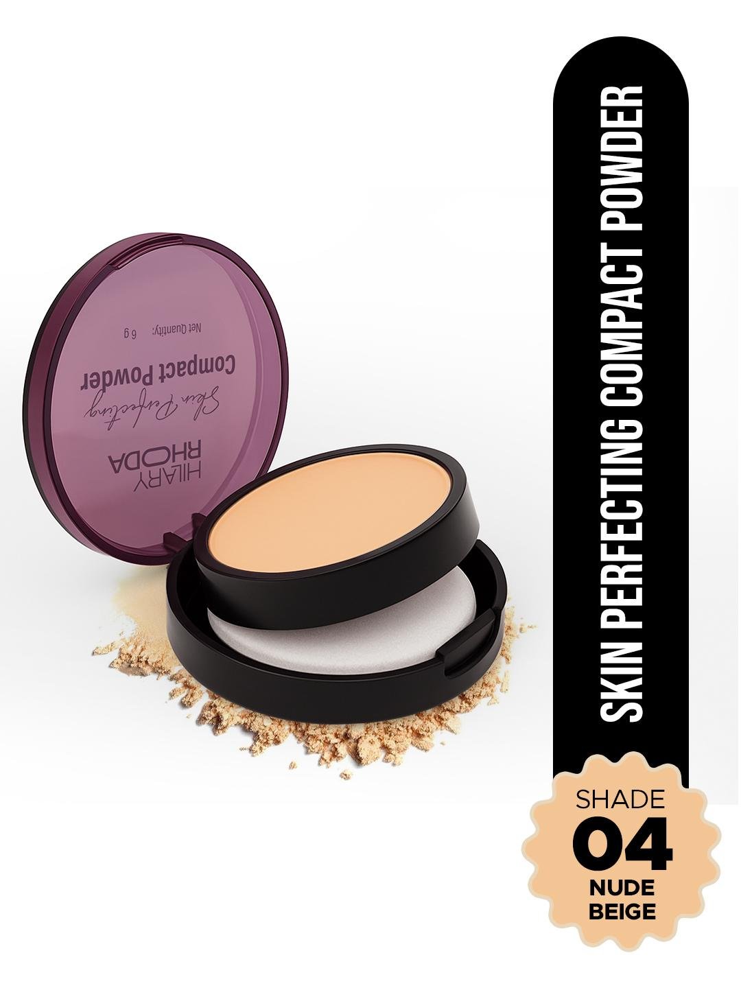 Buy Hilary Rhoda Skin Perfecting Matte Finish Compact Powder 6 G   Nude Beige 04 -  - Personal Care for Unisex