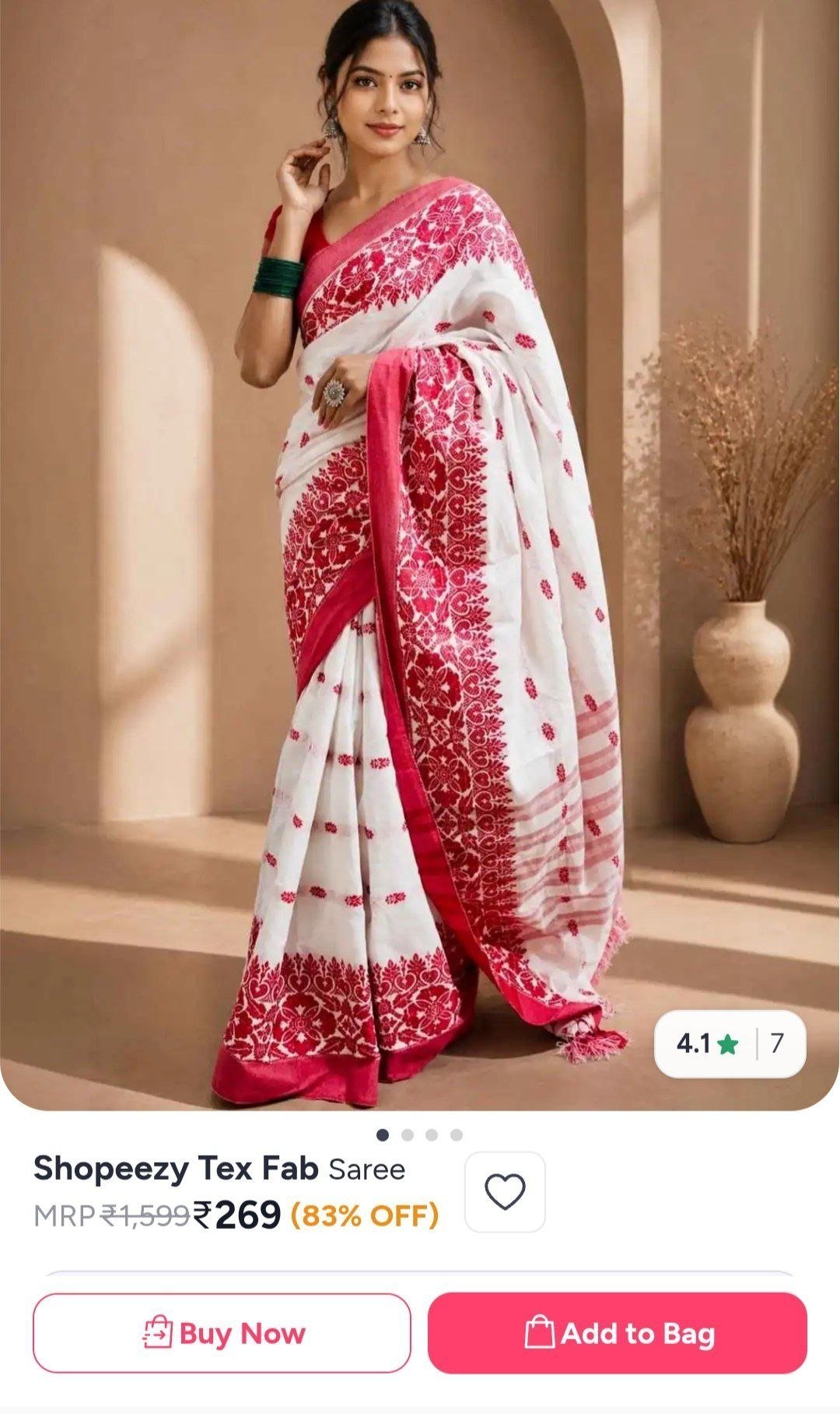 Buy Shopeezy Tex Fab Saree -  - Apparel for Women