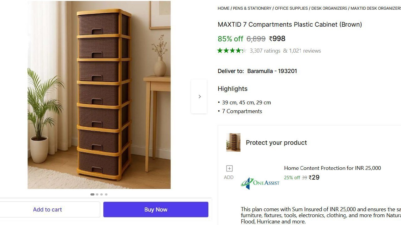 Shopsy.in | MAXTID 7 Compartments Plastic Cabinet - Cabinet