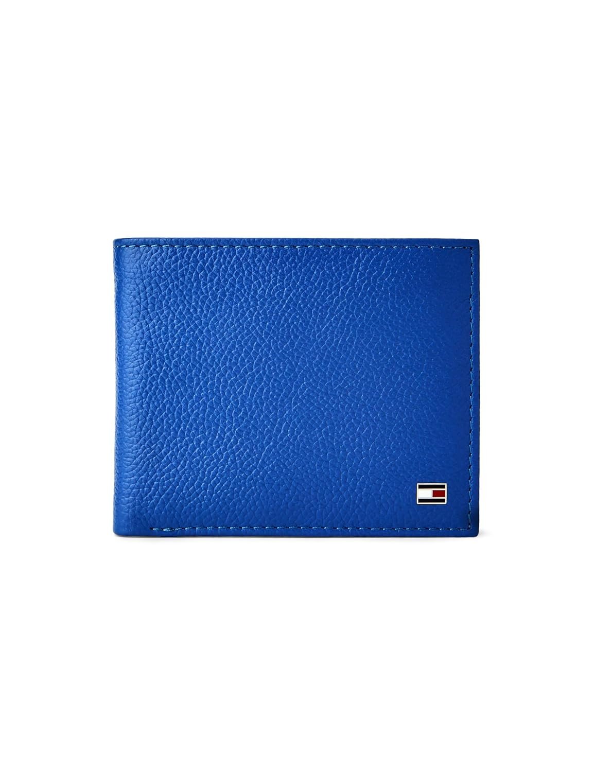 Tommy Hilfiger Men's Global Coin Wallet Becken - Bright Cobalt | 1 Coin Pocket | 2 Compartments | 4 Cards Slots | Stylish Men's Leather Wallet