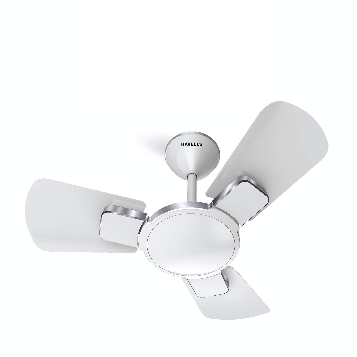 Havells Enticer 600mm Decorative, Dust Resistant, High Power in Low Voltage (HPLV), High Speed Ceiling Fan (Pearl White Chrome)