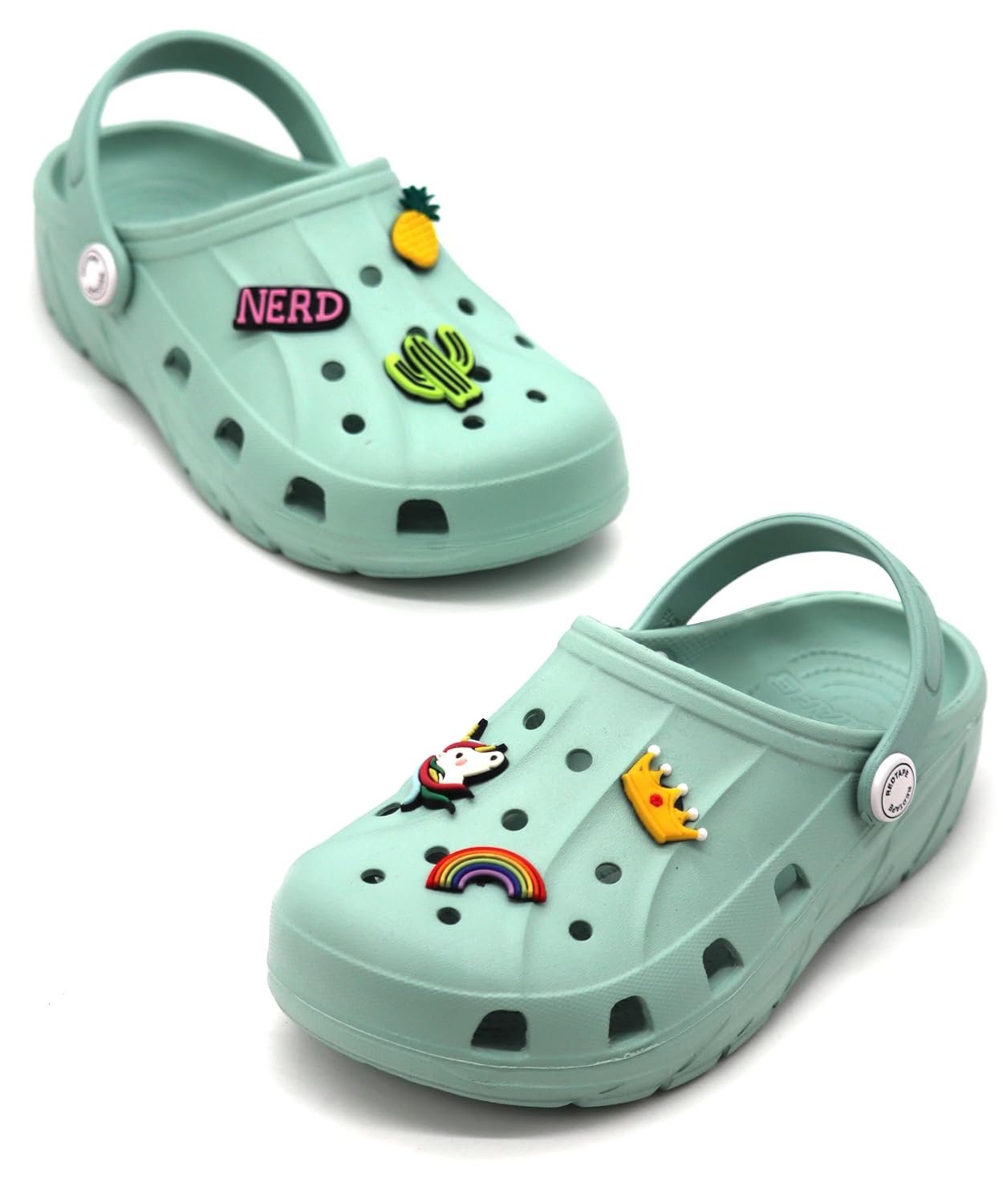 Red Tape Kids Buckle Clogs