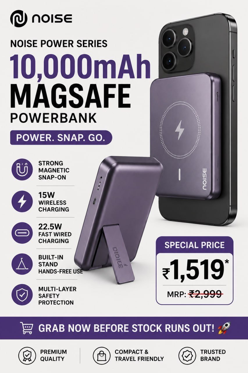 Noise Power Series 10000 mAh Wireless Magsafe Powerbank
