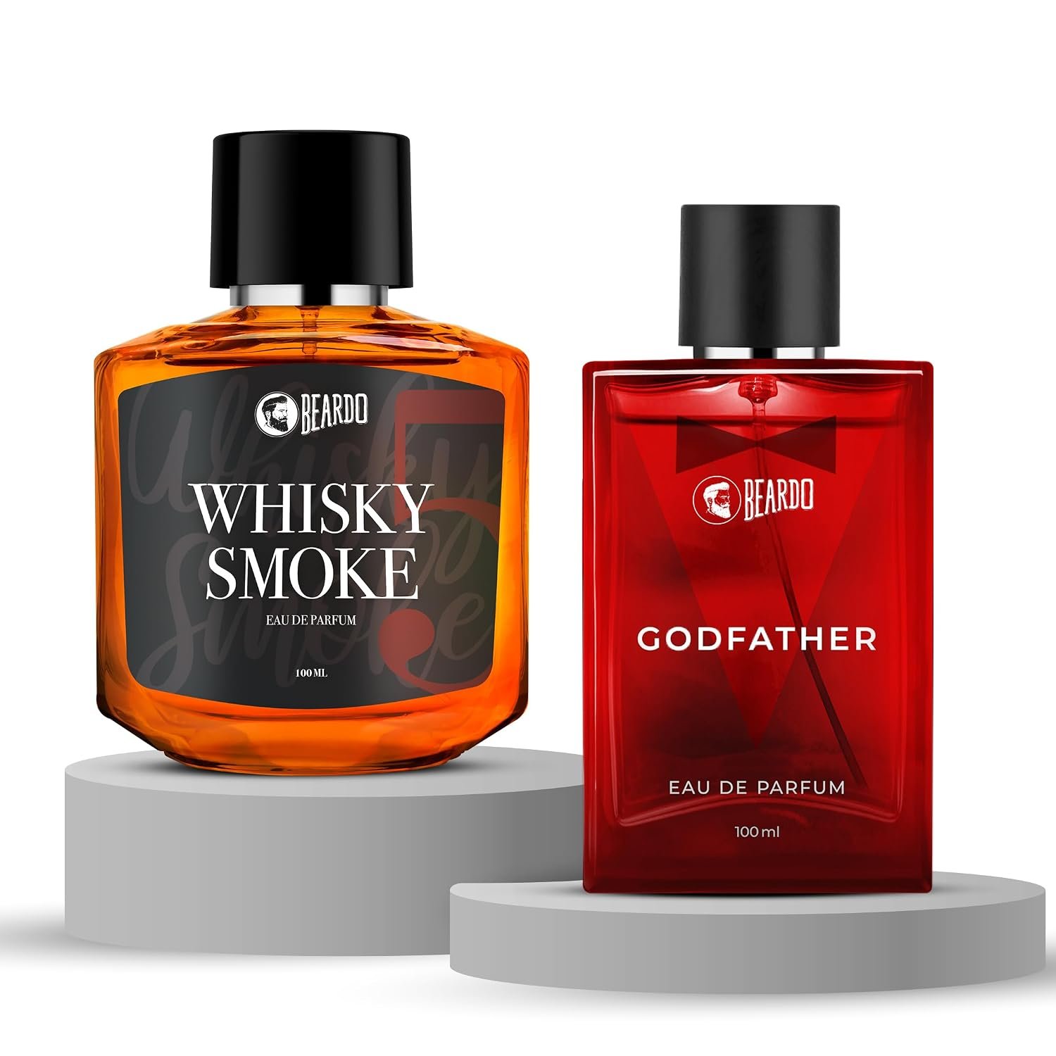 BEARDO Godfather & Whisky Smoke Perfume For Man,100ml X 2|Eau De Parfum|Premium Perfume | Strong Long Lasting Fragrance | Perfume for Men |Gift For Men| Boyfriend | Husband