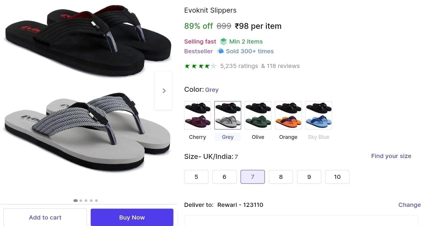 Evoknit Slippers Price in India - Buy Evoknit Slippers online at Shopsy.in