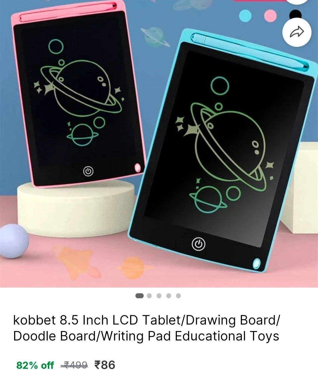 kobbet 8.5 Inch LCD Tablet/Drawing Board/Doodle Board/Writing Pad Educational Toys Price in India - Buy kobbet 8.5 Inch LCD Tablet/Drawing Board/Doodle Board/Writing Pad Educational Toys online at Sho