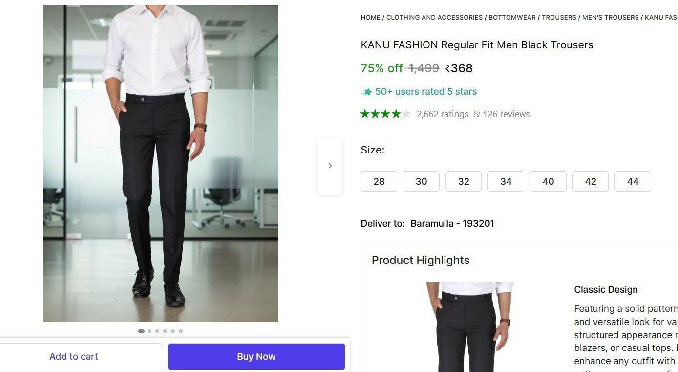 KANU FASHION Regular Fit Men Black Trousers Price in India - Buy KANU FASHION Regular Fit Men Black Trousers online at Shopsy.in