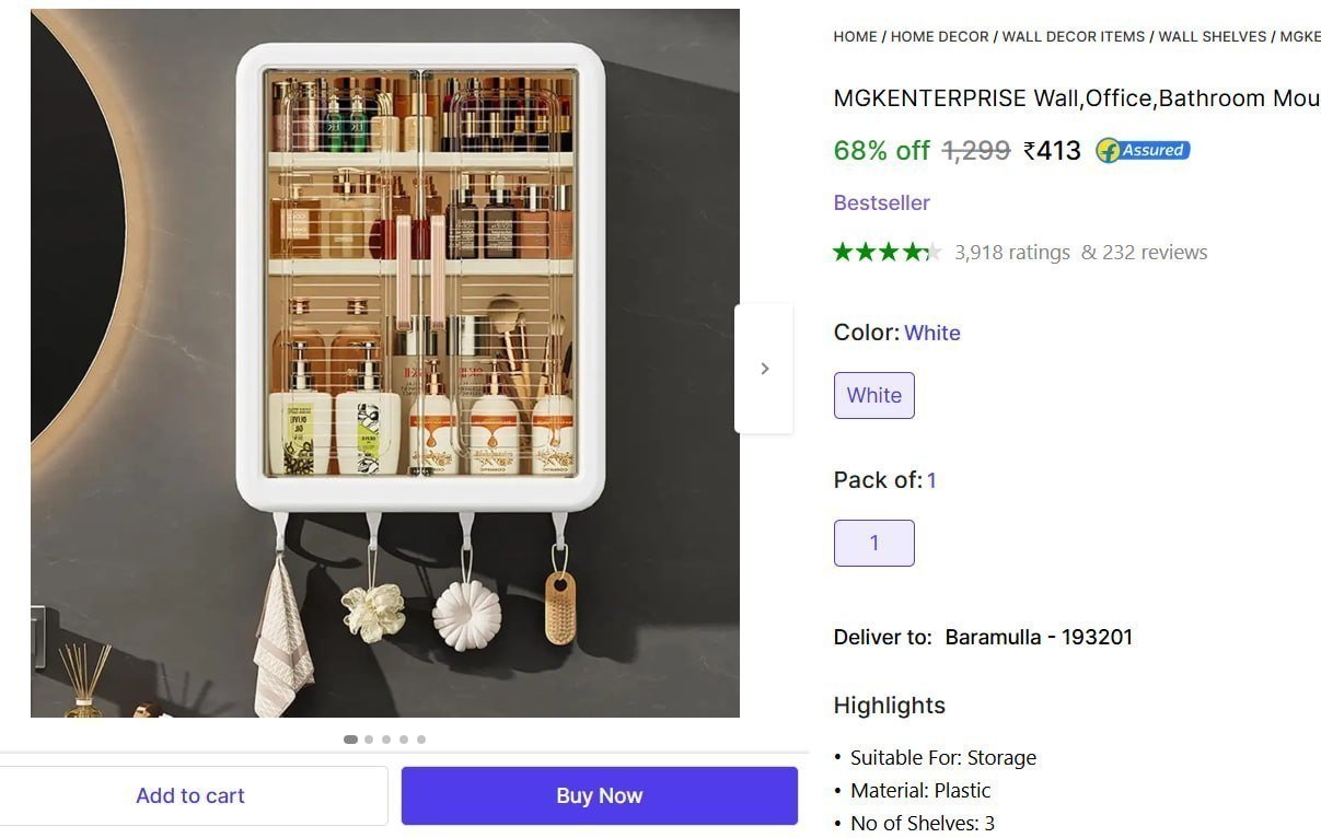 MGKENTERPRISE Wall,Office,Bathroom Mounted Storage Box Plastic Wall Shelf Price in India - Buy MGKENTERPRISE Wall,Office,Bathroom Mounted Storage Box Plastic Wall Shelf online at Shopsy.in