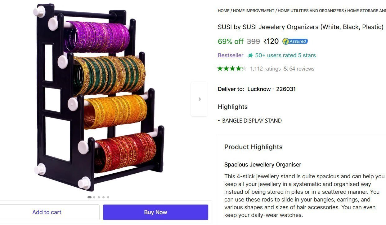 SUSI by SUSI Jewelery Organizers Price in India - Buy SUSI by SUSI Jewelery Organizers online at Shopsy.in