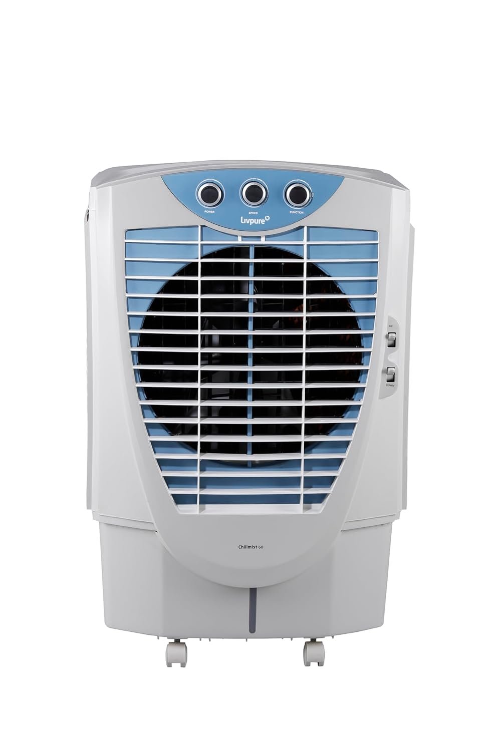 LIVPURE CHILLMIST 60 L DESERT AIR COOLER WITH ANTI-BACTERIAL HONEYCOMB PAD, POWERFULL AIR DELIVERY AND 2 YEAR WARRANTY ON MOTOR (WHITE & BLUE)